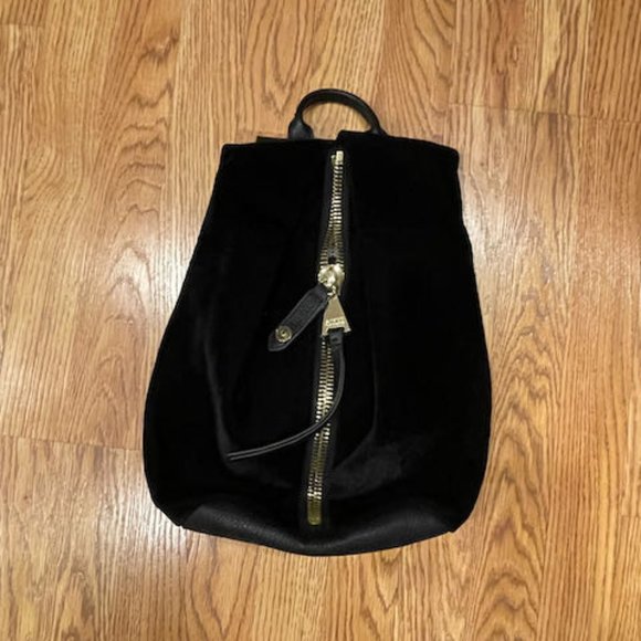 Aimee Kestenberg TAMITHA Backpack with Black Velvet & Black Leather main image 4